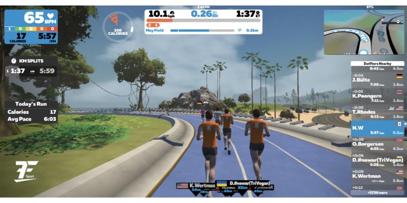 app chạy bộ mô hình Zwift